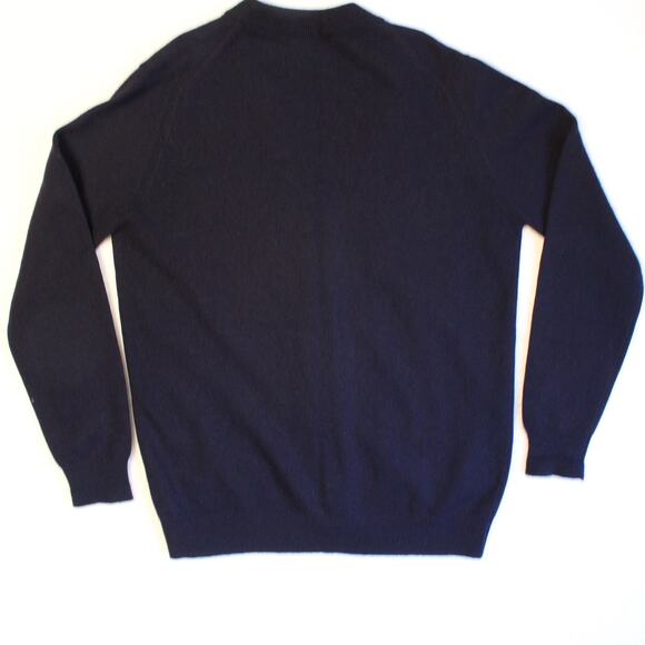 Berk London Vintage Unisex Mens Small 100% Cashmere Cardigan Blue British Made - Picture 2 of 6